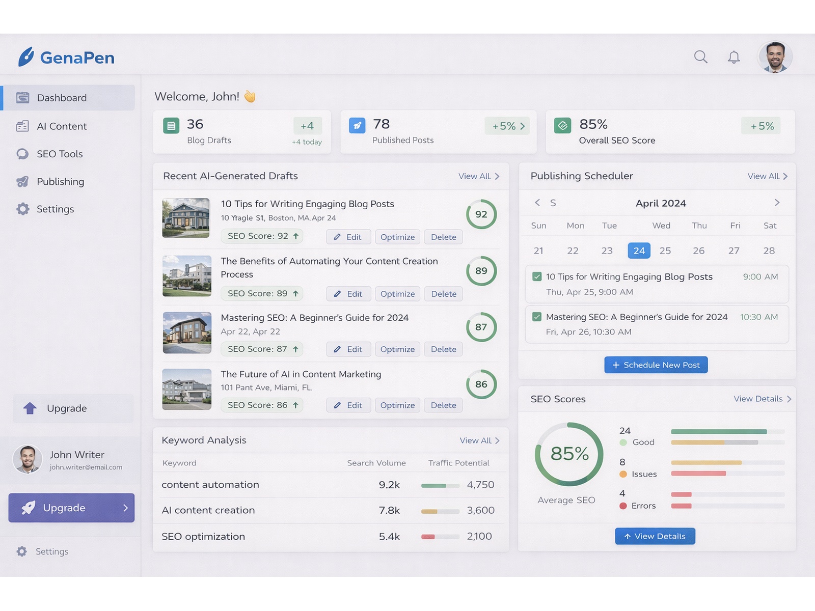 GenaPen — Blog Content Automation