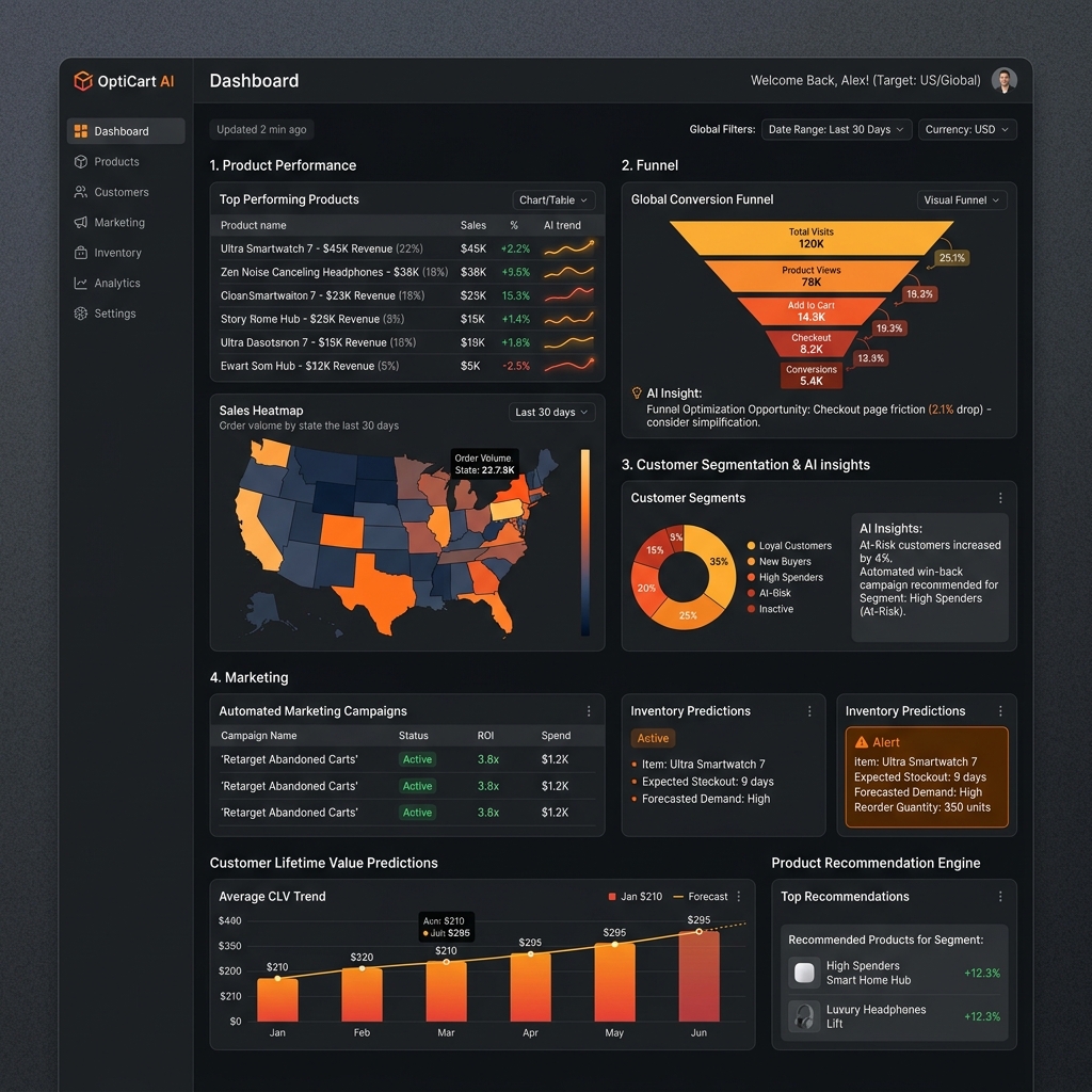 OptiCart — E-commerce Analytics AI