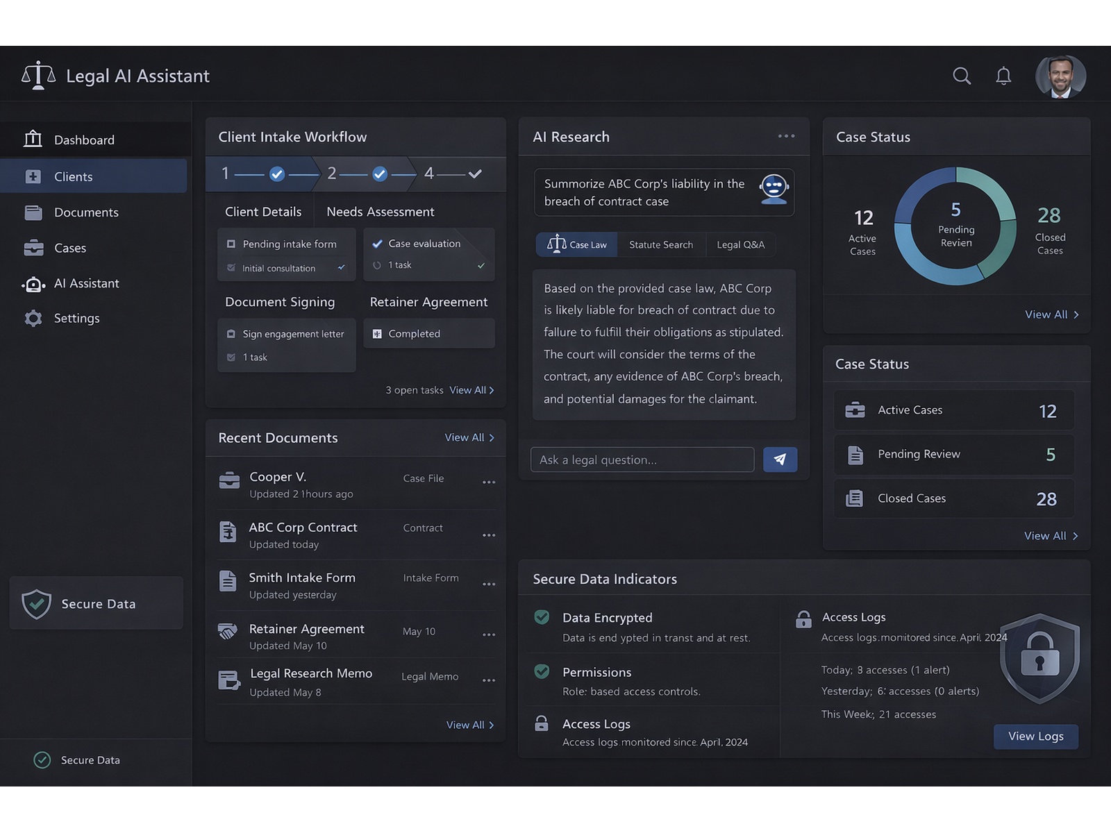 LegalEase — Law Firm AI Assistant
