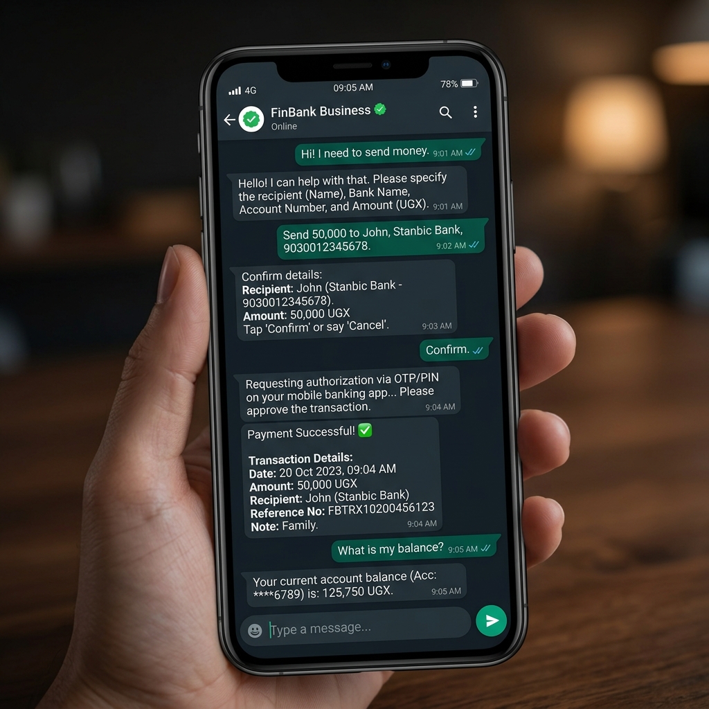 WhatsApp Banking Bot — P2P Payments